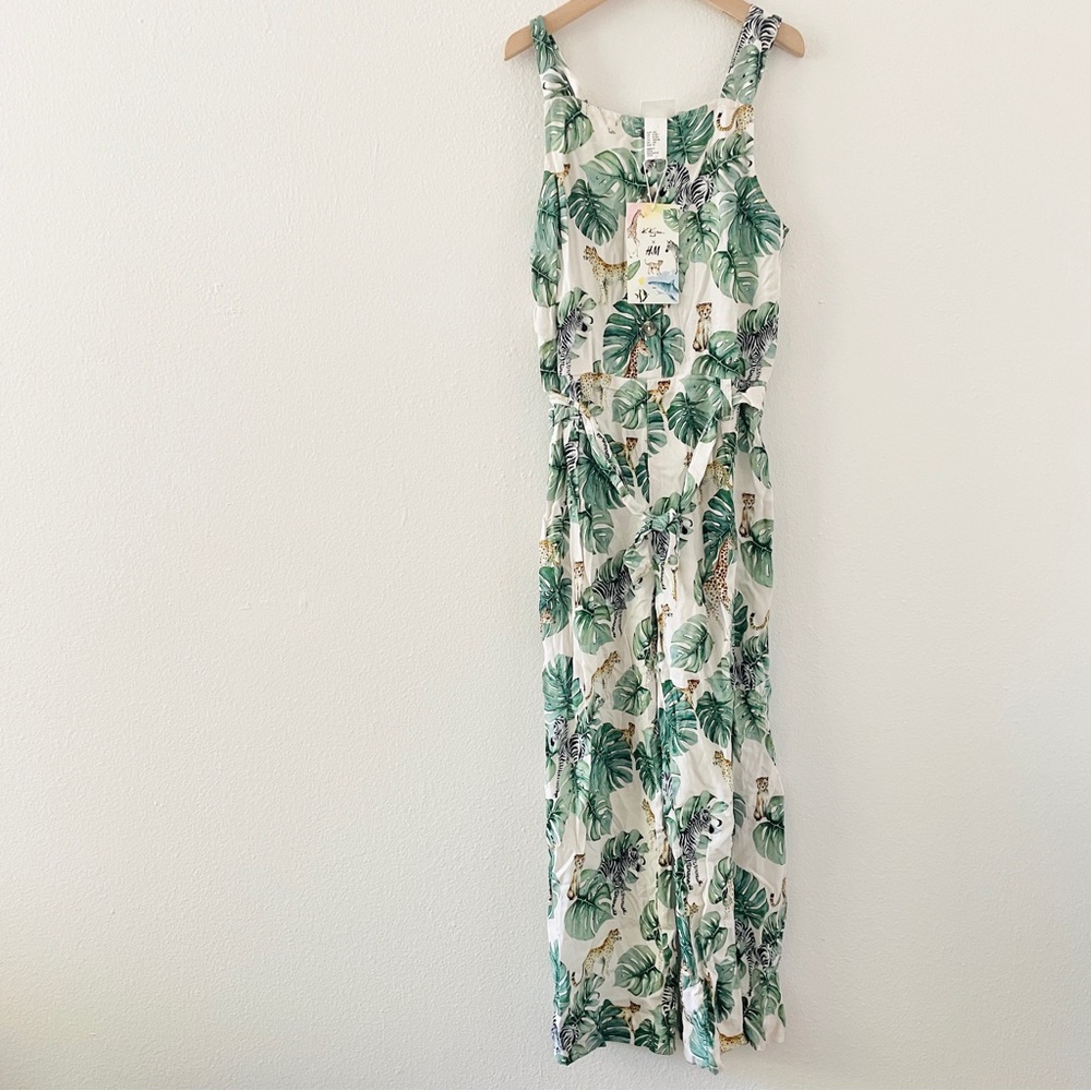 NWT H&M Karolina Kijak Jumpsuit Safari Jungle Zebra Giraffe Cheetah Girls - Picture 3 of 6